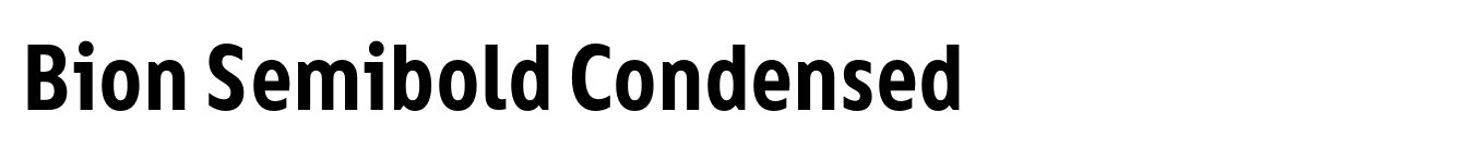 Bion Semibold Condensed